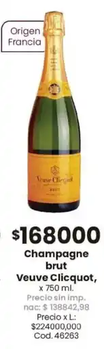 Coto Veuve clicquot champagne brut oferta