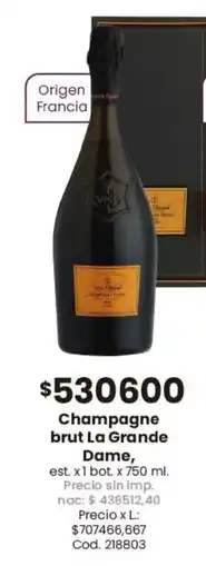 Coto Dame champagne brut la grande oferta