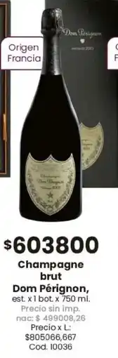 Coto Dom Pérignon Champagne brut oferta