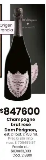 Coto Dom pérignochampagne brut rosé oferta