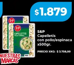 Supermayorista Vital S&P capelletis con pollo/espinaca oferta