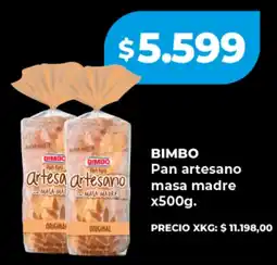 Supermayorista Vital Bimbo pan artesano masa madre oferta