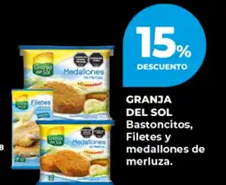 Supermayorista Vital Granja del sol bastoncitos, filetes y medallones de merluza oferta