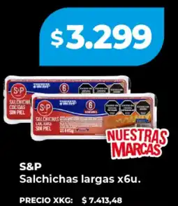 Supermayorista Vital S&P salchichas largas oferta
