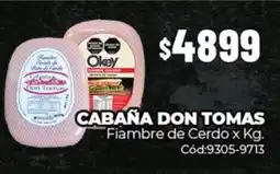 Diarco Cabaña don tomas fiambre de cerdo oferta