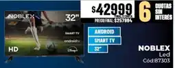 Diarco Noblex smart tv 32" led oferta