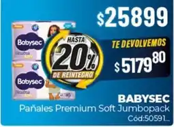 Diarco Babysec pañales premium soft jumbopack oferta