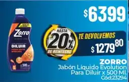 Diarco Zorro jabón líquido evolution para diluir oferta
