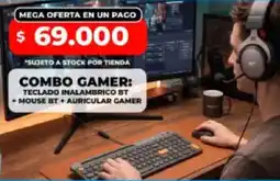 Supermayorista Vital Teclado inalambrico bt + mouse bt+ auricular gamer oferta