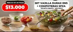 Supermayorista Vital Set vajilla durax ens + compoteras oferta
