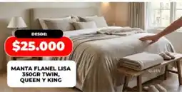 Supermayorista Vital Manta flanel lisa twin, queen y king oferta