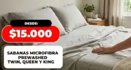 Supermayorista Vital Sabanas microfibra prewashed twin, queen y king oferta