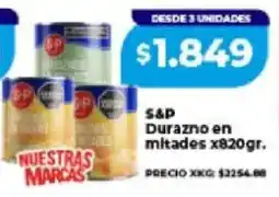 Supermayorista Vital S&P durazno en mitades oferta
