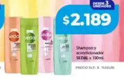 Supermayorista Vital Sedal shampoo y acondicionador oferta