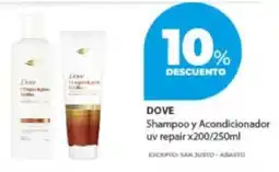 Supermayorista Vital Dove shampoo y acondicionador uv repair oferta