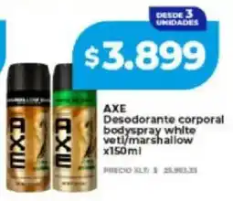 Supermayorista Vital Axe desodorante corporal bodyspray white vet/marshallow oferta