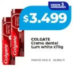 Supermayorista Vital Colgate crema dental lum white oferta
