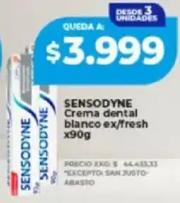 Supermayorista Vital Sensodyne crema dental blanco ex/fresh oferta