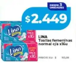 Supermayorista Vital Lina toallas femeninas normal oferta