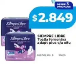 Supermayorista Vital Siempre libre toalla femenina adapt plus oferta