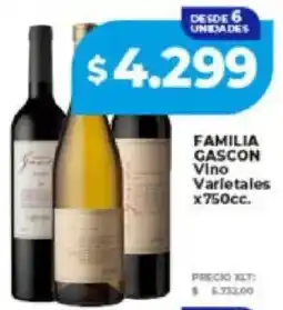 Supermayorista Vital Familia gascon vino varietales oferta
