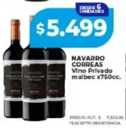 Supermayorista Vital Navarro correas vino privado malbec oferta