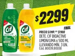 Supermercados Yaguar Cif dete. bioactive limon/lima oferta