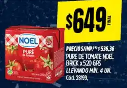 Supermercados Yaguar Noel pure de tomate brick oferta