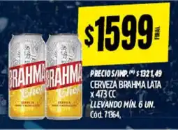 Supermercados Yaguar Brahma cerveza lata oferta