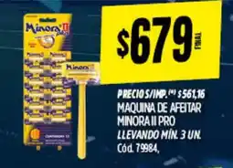 Supermercados Yaguar Minora ii pro maquina de afeitar oferta