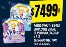 Supermercados Yaguar Vivere suavizante clasico/violetas d/p oferta