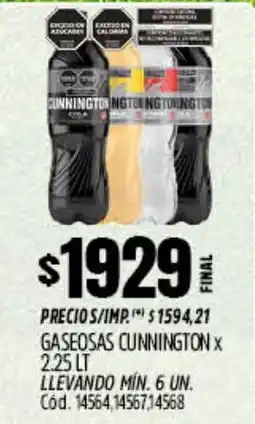 Supermercados Yaguar Cunnington gaseosas oferta