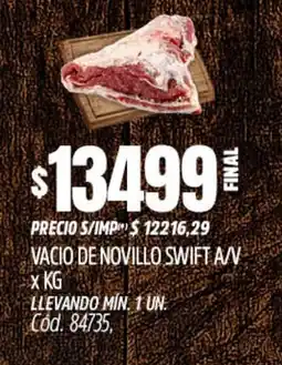 Supermercados Yaguar Vacio de novillo swift a/v oferta
