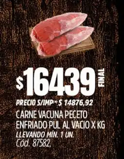 Supermercados Yaguar Carne vacuna peceto enfriado pul al vacio oferta
