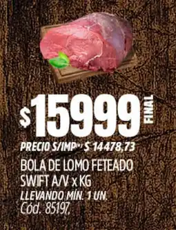 Supermercados Yaguar Swift bola de lomo feteado a/v oferta