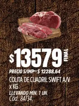 Supermercados Yaguar Swift colita de cuadril a/v oferta