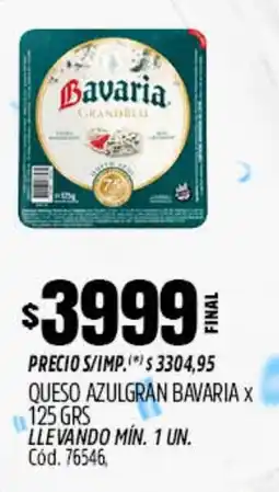 Supermercados Yaguar Bavaria queso azulgran 76546 oferta