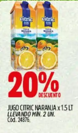 Supermercados Yaguar Citric jugo naranja oferta