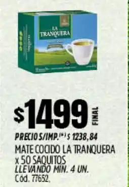 Supermercados Yaguar La tranquera mate cocido oferta