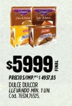 Supermercados Yaguar Dulcor dulce oferta