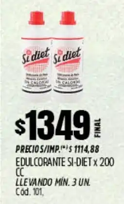 Supermercados Yaguar Si-diet edulcorante oferta