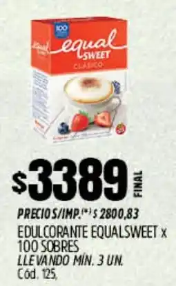 Supermercados Yaguar Sweet edulcorante equal oferta