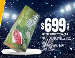 Supermercados Yaguar Velez mate cocido oferta