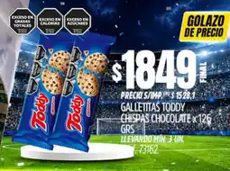 Supermercados Yaguar Toddy galletitas chispas chocolate oferta