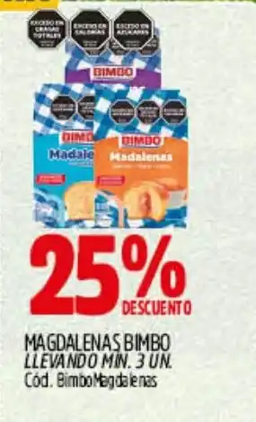 Supermercados Yaguar Bimbo magdalenas oferta