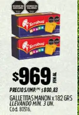 Supermercados Yaguar Terrabusi galletitas manon oferta