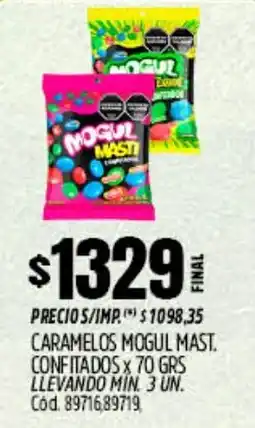 Supermercados Yaguar Mogul caramelos mast. confitados oferta