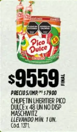 Supermercados Yaguar Pico dulce chupetin lheritier oferta