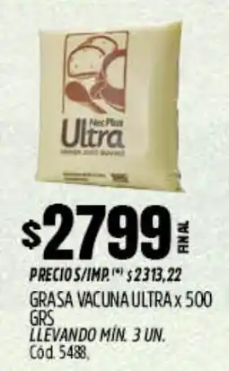 Supermercados Yaguar Vacuna ultra grasa oferta