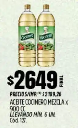 Supermercados Yaguar Cocinero aceite mezcla oferta